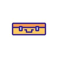 Suitcase luggage icon vector. Isolated contour symbol illustration vector