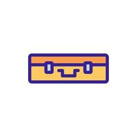 Suitcase luggage icon vector. Isolated contour symbol illustration vector