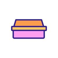 Lunchbox icon vector. Isolated contour symbol illustration