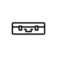 Suitcase luggage icon vector. Isolated contour symbol illustration vector