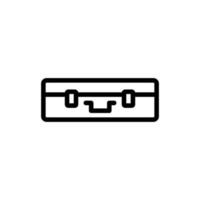 Suitcase luggage icon vector. Isolated contour symbol illustration vector