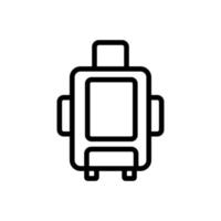 Suitcase luggage icon vector. Isolated contour symbol illustration vector