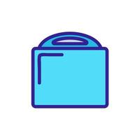 Lunchbox icon vector. Isolated contour symbol illustration vector