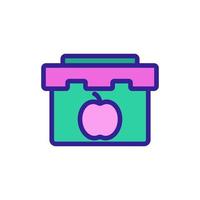 Lunchbox icon vector. Isolated contour symbol illustration vector