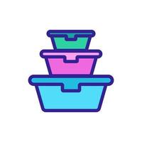 Lunchbox icon vector. Isolated contour symbol illustration vector