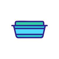 Lunchbox icon vector. Isolated contour symbol illustration vector