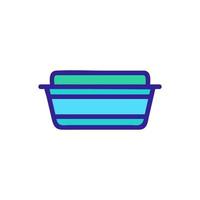 Lunchbox icon vector. Isolated contour symbol illustration vector