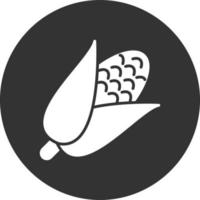 Corn Glyph Inverted Icon vector