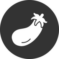 Eggplant Glyph Inverted Icon vector