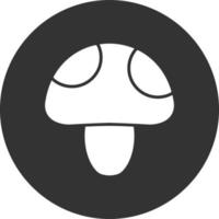 Mushroom Glyph Inverted Icon vector