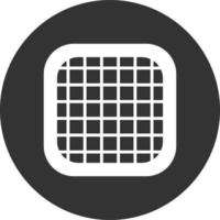 Waffle Glyph Inverted Icon vector
