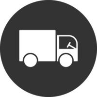 Bakery Truck Glyph Inverted Icon vector