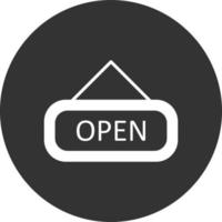 Open Glyph Inverted Icon vector