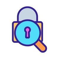 The password selection icon vector. Isolated contour symbol illustration vector