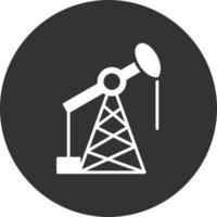 Oil Industry Glyph Inverted Icon vector