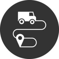 Service Logistics Glyph Inverted Icon vector