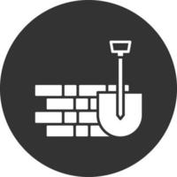 Masonry Glyph Inverted Icon vector