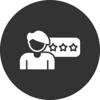 Customer Review Glyph Inverted Icon vector