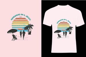 Beach t shirt design vector