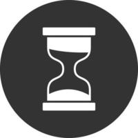 Hourglass Glyph Inverted Icon vector