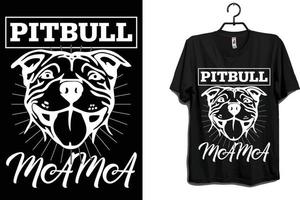 Pitbull mama t shirt design vector