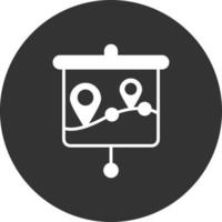 Location Presentation Glyph Inverted Icon vector