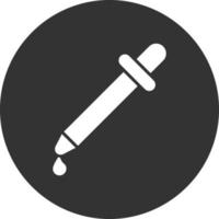 Dropper Glyph Inverted Icon vector