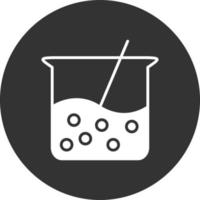 Beaker Glyph Inverted Icon vector