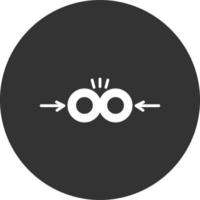 Collision Glyph Inverted Icon vector