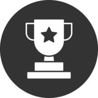 Medal Cup Glyph Inverted Icon vector