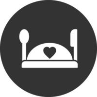 Meal Glyph Inverted Icon vector