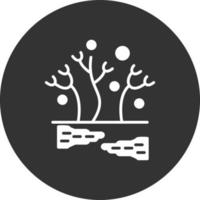 Moss Glyph Inverted Icon vector
