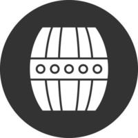 Barrel Glyph Inverted Icon vector