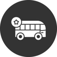 Business Class Glyph Inverted Icon vector