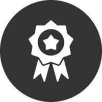 Badge Glyph Inverted Icon vector