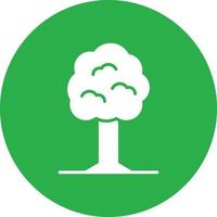 Tree Glyph Circle Multicolor vector