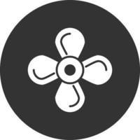 Propeller Glyph Inverted Icon vector
