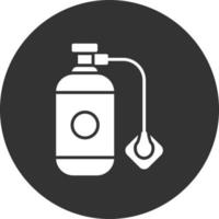 Oxygen Tank Glyph Inverted Icon vector