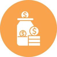Save Money Glyph Circle Multicolor vector