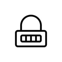 vector de icono de bloqueo de puerta. ilustración de símbolo de contorno aislado