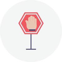 Stop Flat Circle vector