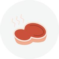 Steak Flat Circle vector