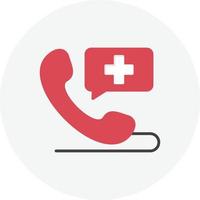 Emergency Call Flat Circle vector