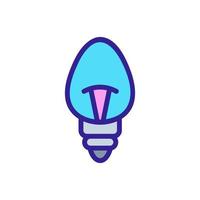 Light bulb icon vector. Isolated contour symbol illustration vector
