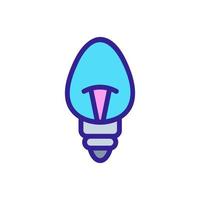 Light bulb icon vector. Isolated contour symbol illustration vector