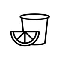 delicioso icono de vector fresco de limonada. ilustración de símbolo de contorno aislado