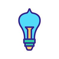 Light bulb icon vector. Isolated contour symbol illustration vector