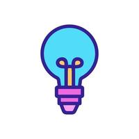 Light bulb icon vector. Isolated contour symbol illustration vector