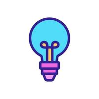 Light bulb icon vector. Isolated contour symbol illustration vector