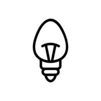 Light bulb icon vector. Isolated contour symbol illustration vector